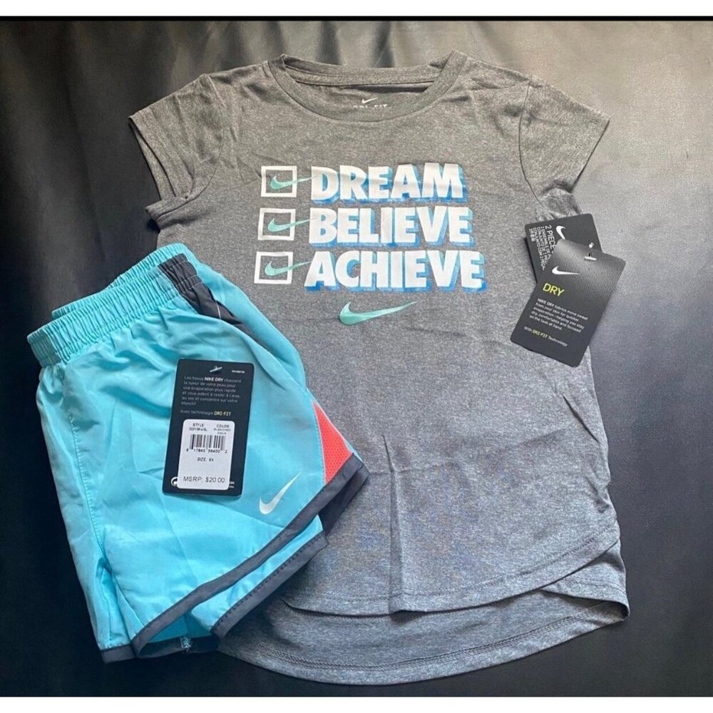 NWT Nike Glitter Athletic Set Girls Size 6 x